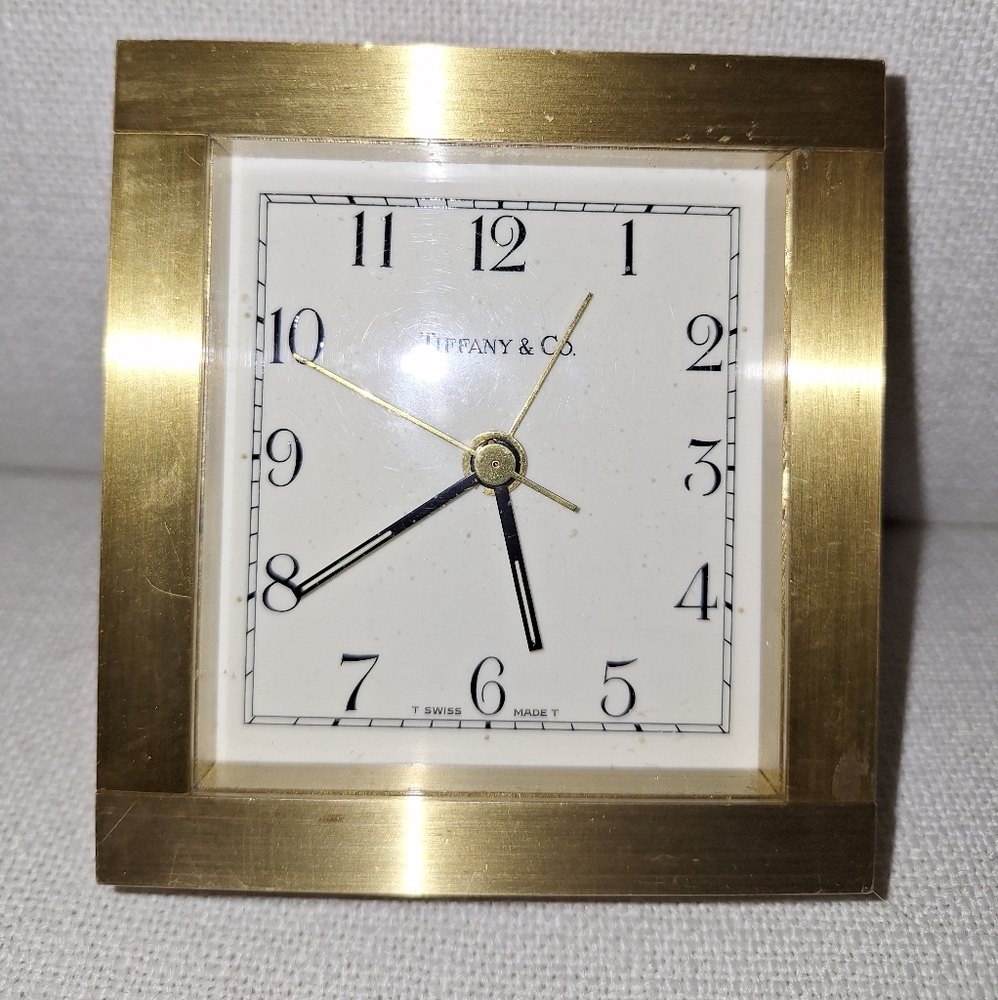 Vintage Tiffany & Co Brass Clock